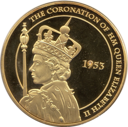 Coin gold plated proof - gold,