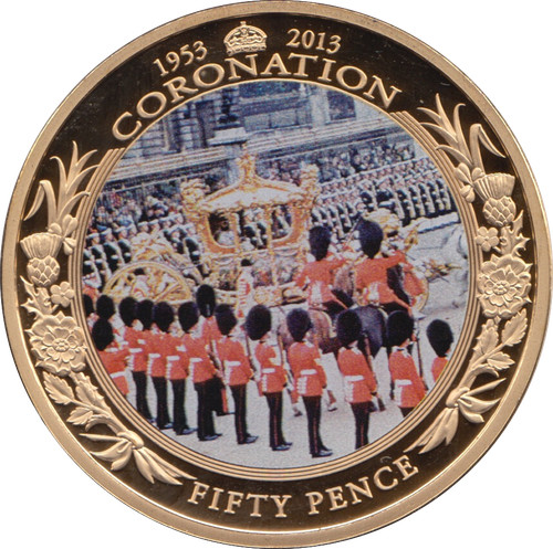 24k gold plated 50p coin - plated,